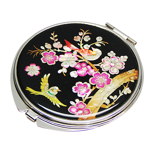 Mother-of-Pearl Compact Hand Mirror (Small)